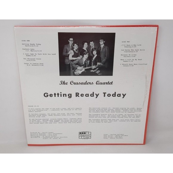The Crusaders Quartet Getting ready Today Southern Gospel Vinyl Record VTG NEW - Picture 2 of 8